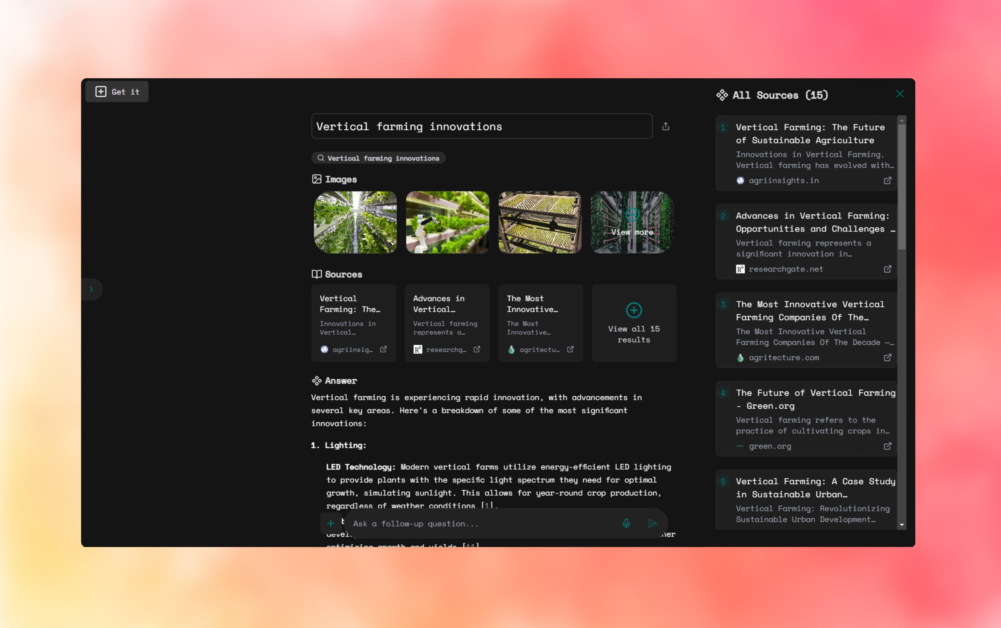 Interactive learning example