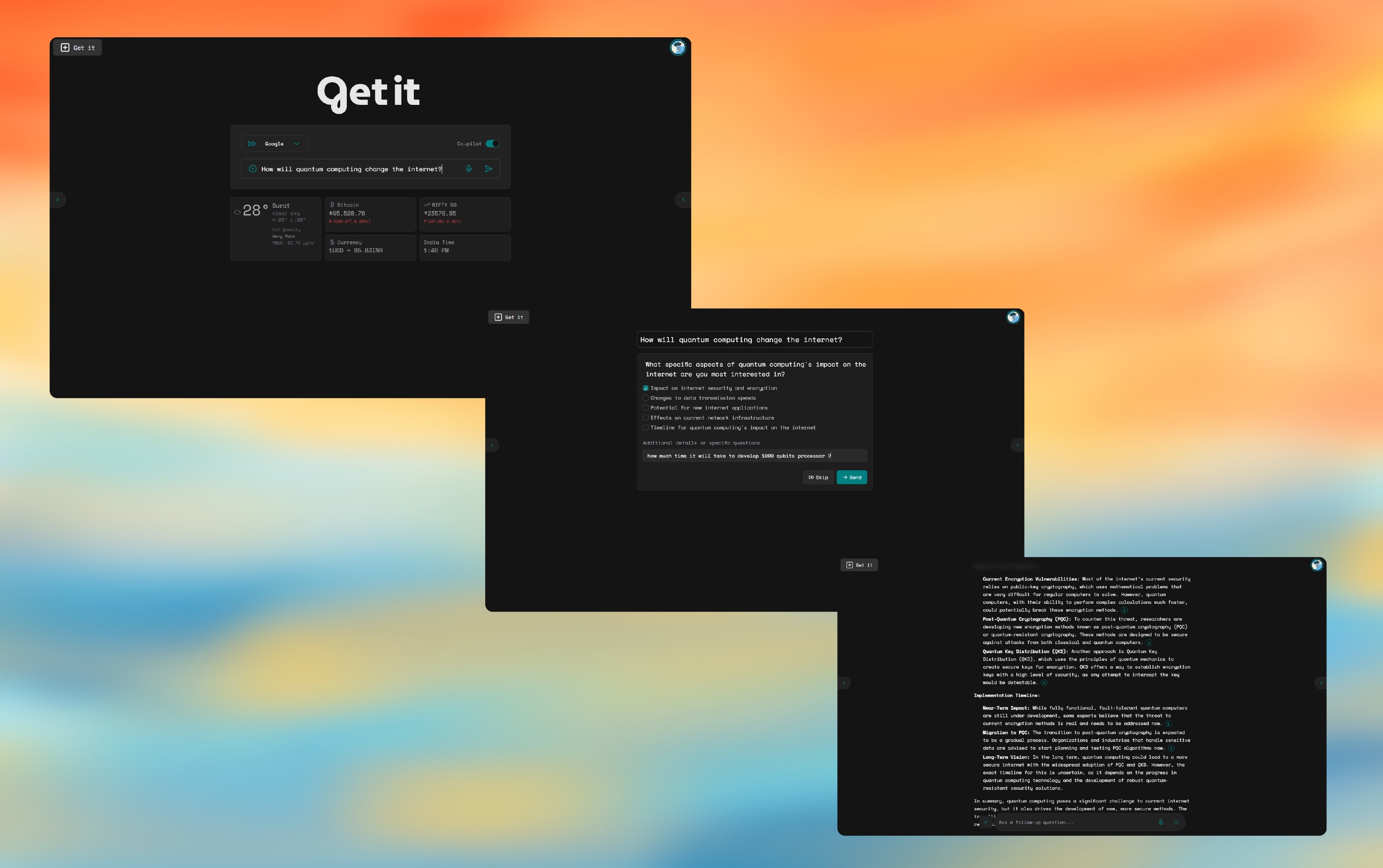 Interactive learning example
